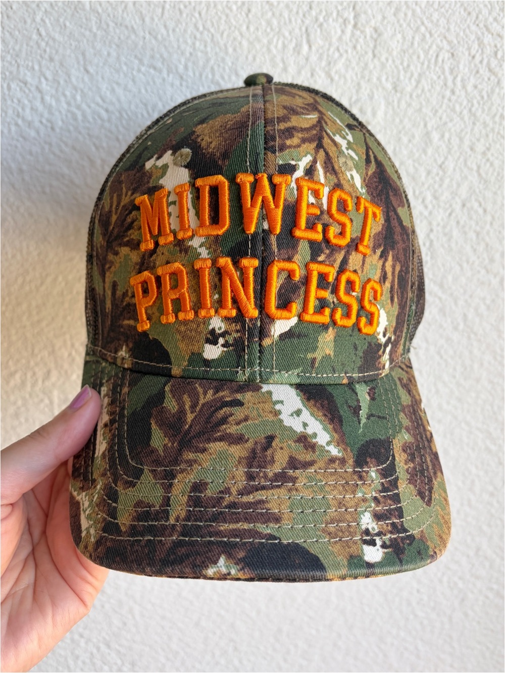 Chappell Roan Midwest Princess Camo Trucker Hat NWOT